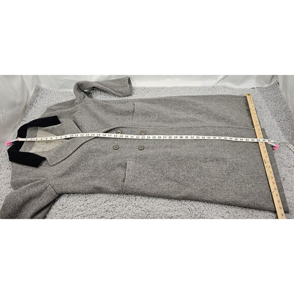 VTG Projections Long Wool Coat Gray Double Breasted Overcoat USA Union Women M/L - Picture 13 of 15